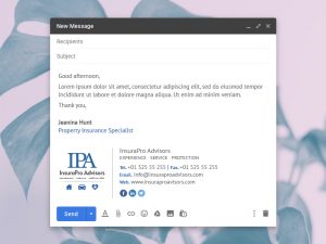 Firma/footer para emails Insurapro advisors