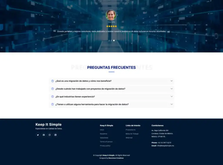 Sitio web para Keep It Simple (1 de 3)