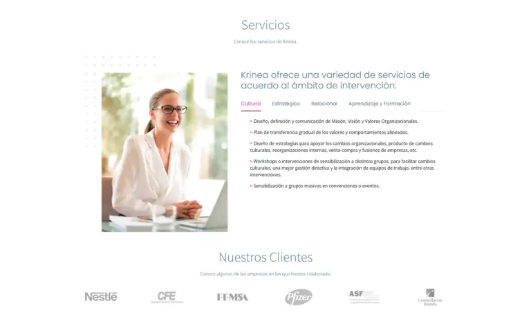 Sitio web para Krinea (3 de 5)