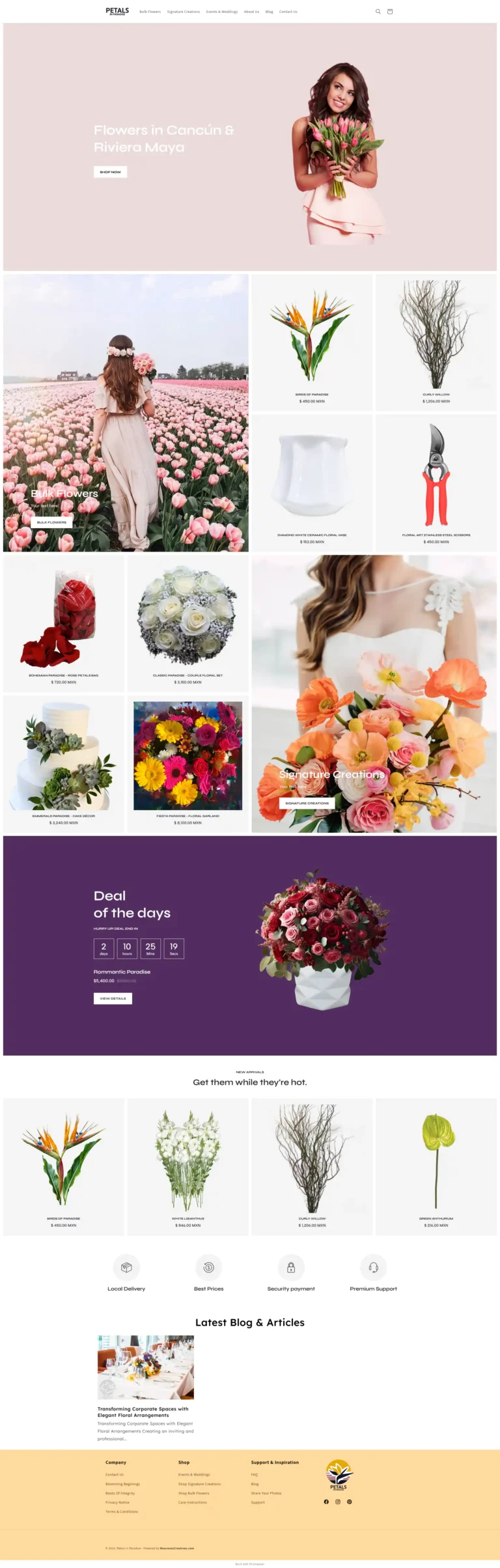 Tienda en línea para Petals In Paradise