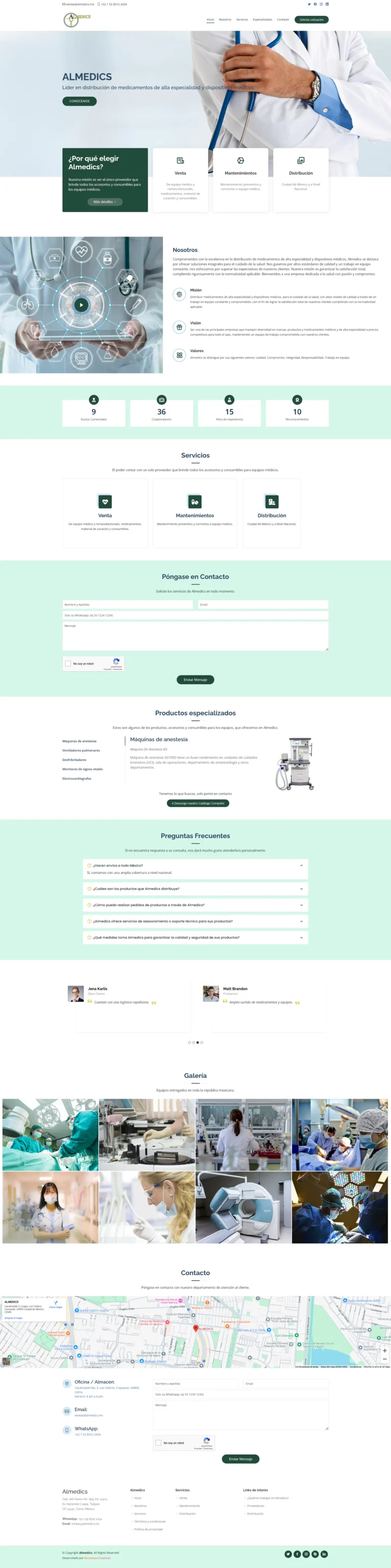 Sitio web para ALMEDICS